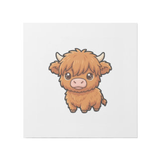 Cute Baby Highland Cow Gallery Wrap