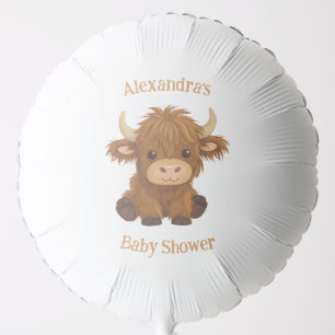 Cute Baby Highland Cow Shower/Birthday Balloon