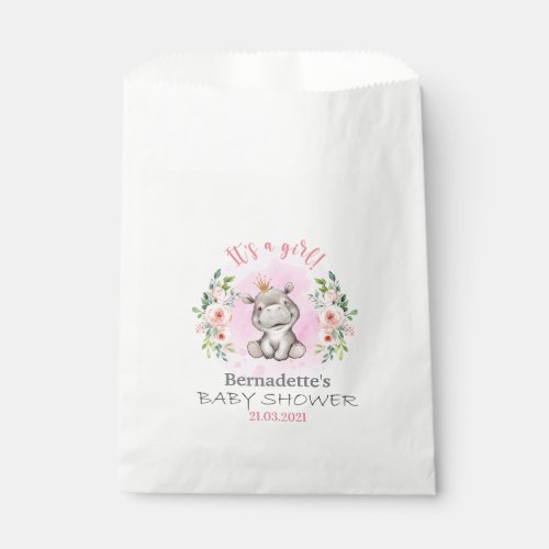 Cute Baby Hiippo Baby Shower Favor Bag