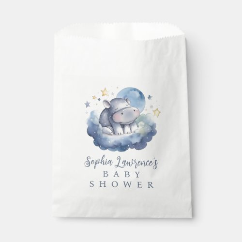 Cute Baby Hippo Baby Shower Favor Bag