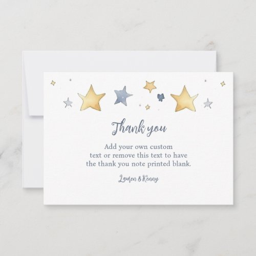Cute baby hippo baby shower thank you card