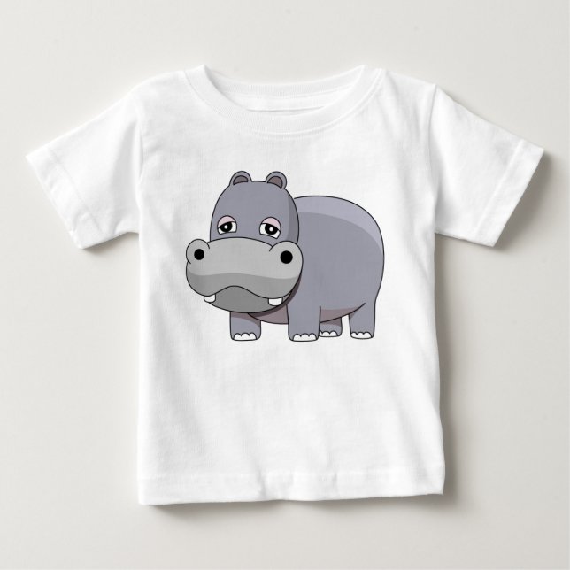 Cute Baby Hippo Baby T-Shirt (Front)