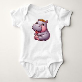 Cute Baby Hippo Baby Wear Baby Bodysuit
