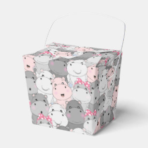 Cute Baby Hippo Favor Box