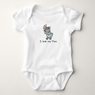 Cute Baby Hippo I Love my Mimi Bodysuit