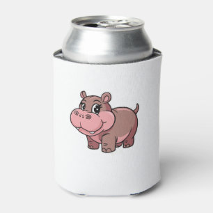 Cute Baby Hippo Moo Deng Long Sleeve T-Shirt Can Cooler