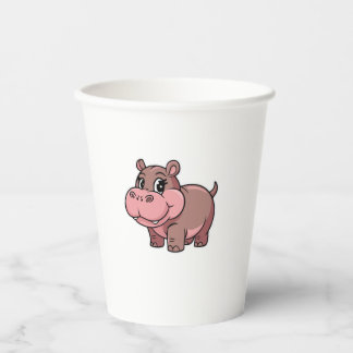 Cute Baby Hippo Moo Deng Long Sleeve T-Shirt Paper Cups