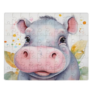 Cute baby hippo Puzzle