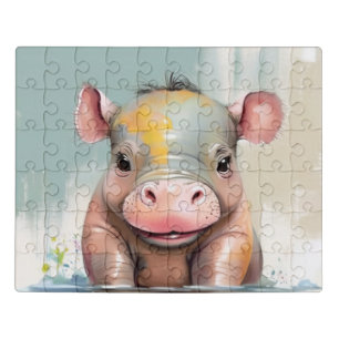 Cute baby hippo Puzzle