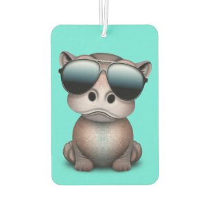 Cute Baby Hippo Wearing Sunglasses Air Freshener