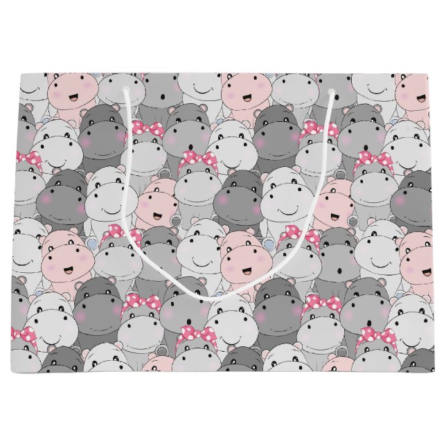 Cute Baby Hippos Gift Bag (Front)