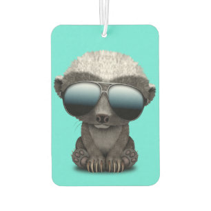 Cute Baby Honey Badger Wearing Sunglasses Air Freshener