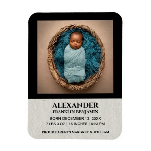 Cute Baby Infant Newborn Photo Birth Personalize Magnet