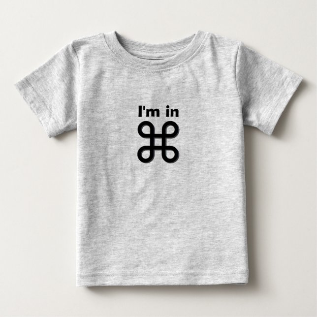 Cute Baby is in CMD (Of Course)! T-Shirt (Front)
