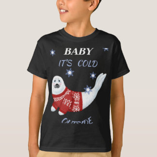 Cute Baby Its Cold Outside Winter Seal T Shirt
