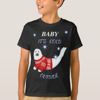 Cute Baby Its Cold Outside Winter Seal T Shirt 