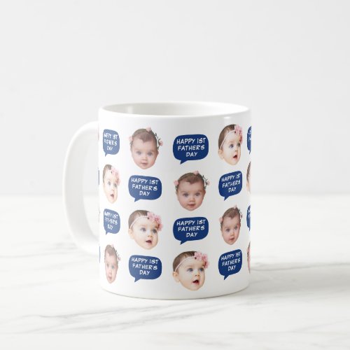 Cute Baby Kids Face 2 Photos For Dad Coffee Mug