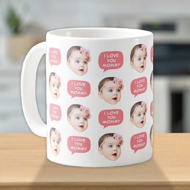 Cute Baby Kids Face Photo For Mom Coffee Mug (Creator Uploaded)