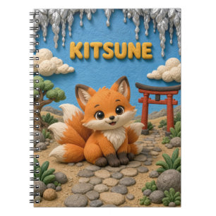 Cute Baby Kitsune, Mythical Notebook