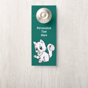 Cute Baby Kitten Adorable Cat Personalized Room Door Hanger