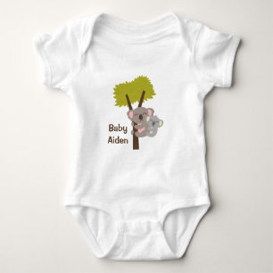 Cute Baby Koala Bear and Mommy For Babies Baby Bodysuit