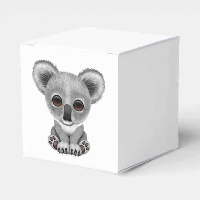 Cute Baby Koala Bear Cub Favor Boxes (Front Side)