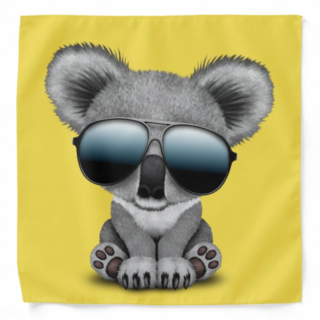 Cute Baby Koala Bear Wearing Sunglasses Bandana (Front)