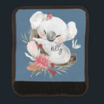 Cute Baby Koala Gold Speckle Custom Name          Luggage Handle Wrap<br><div class="desc">Featuring cute baby koala and flower wreath with gold speckles. Ideal for a birthday gift, nursery decor, kids room art, home decor, and other occasions. Easy customization of your kids name and font using the "Personalization button". You can also "Transfer design to a product" on other Zazzle products and adjust...</div>