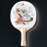 Cute Baby Koala Gold Speckle Custom Name          Ping Pong Paddle<br><div class="desc">Featuring cute baby koala and flower wreath with gold speckles. Ideal for a birthday gift, nursery decor, kids room art, home decor, and other occasions. Easy customization of your kids name and font using the "Personalization button". You can also "Transfer design to a product" on other Zazzle products and adjust...</div>
