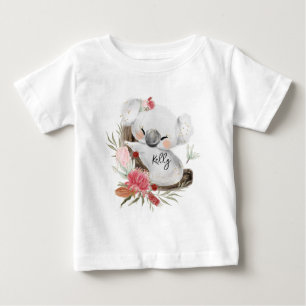 Cute Baby Koala Gold Speckle Custom Name T-Shirt