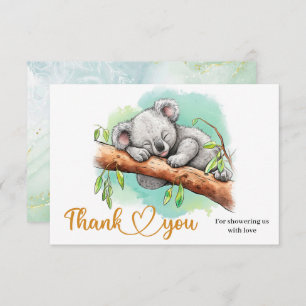 Cute baby koala thank you card