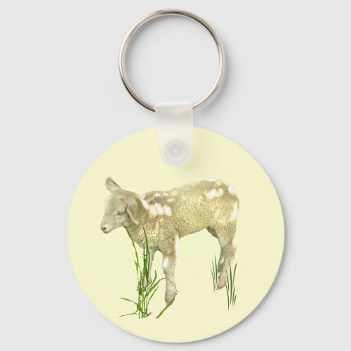 Cute Baby Lamb Keychain