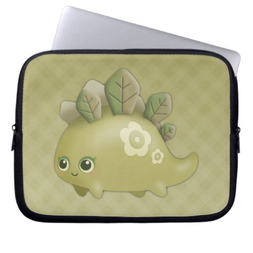 Cute Baby Leafy Dino _ kawaii style laptop sleeve