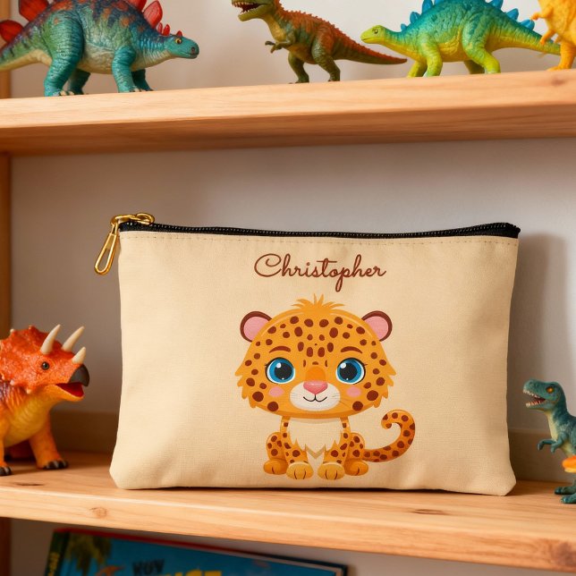 Cute Baby Leopard Safari Animal Kids Accessory Pouch (Creator Uploaded)