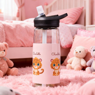 Cute Baby Leopard Safari Animal Kids Water Bottle