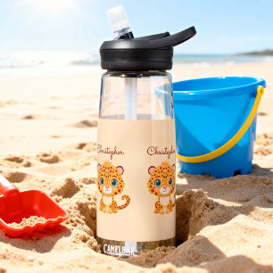 Cute Baby Leopard Safari Animal Kids Water Bottle