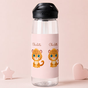 Cute Baby Leopard Safari Animal Kids Water Bottle