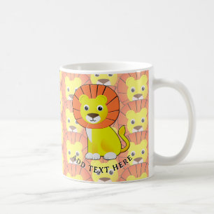 Cute Baby Lion All Over Print Pattern Coffee Mug