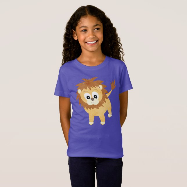 Cute Baby Lion Cub T-Shirt (Front Full)