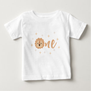 Cute baby lion face 1st birthday boy gift t-shirt
