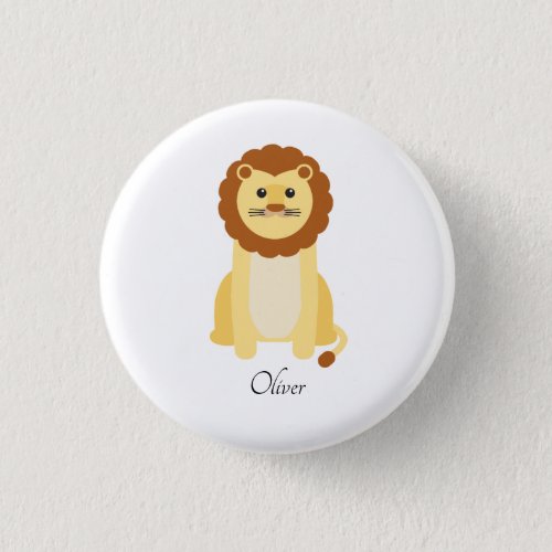 Cute Baby Lion Personalized Button