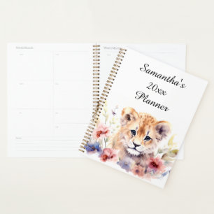 Cute Baby Lion Personalized Planner