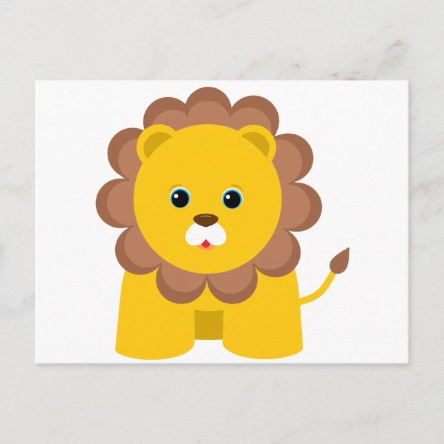 Cute Baby Lion Postcard (Front)