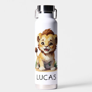 Cute Baby Lion Safari Zoo Copper Vacuum Insulated Water Bottle