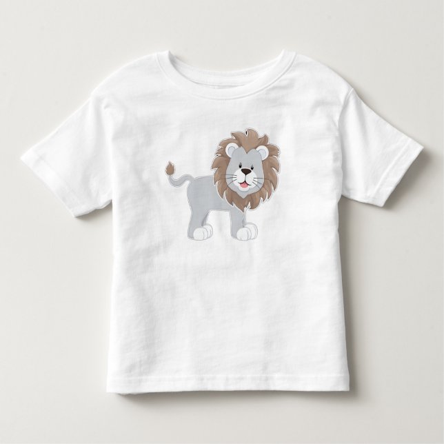 Cute Baby Lion Toddler Tshirt (Front)