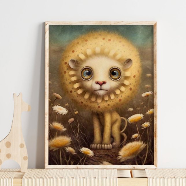 Cute Baby Lion Wall Art | Safari Nursery Print  (Creator Uploaded)