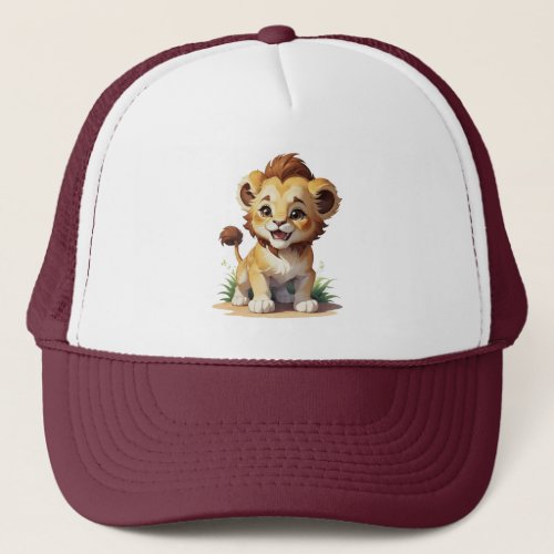 Cute Baby Lion Wildlife Safari Zoo Animal  Trucker Hat