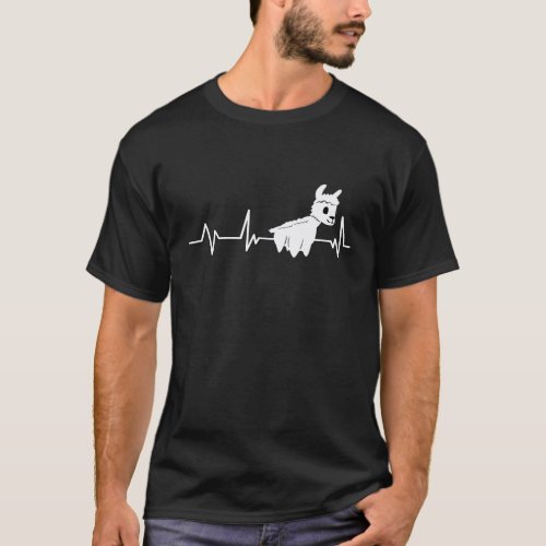 Cute Baby Llama Heartbeat Llama  Llama T-Shirt