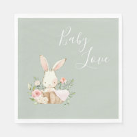 Cute Baby Love Bunny Rabbit Baby Shower