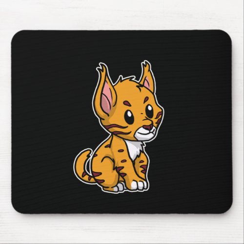 Cute Baby Lynx Animal Bobcat Gift Idea Mouse Pad